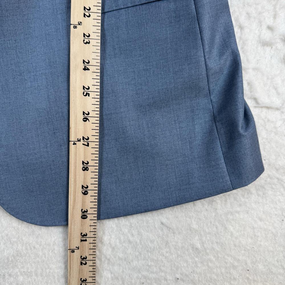 Statement Suit Mens Size 38R Blue Super 180s Wool Cashmere 2Pc 32W Slim Fit - Picture 10 of 14